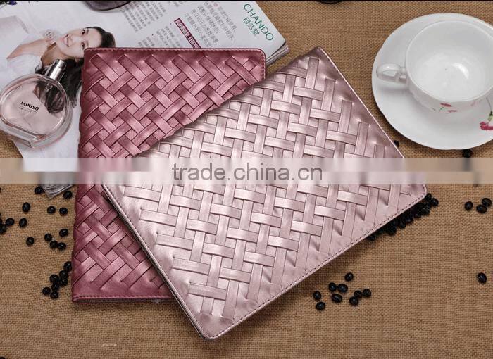Hot For iPAD Air 2 Case Leather Cover Case Wallet Grid Texture Skin Case With Stand