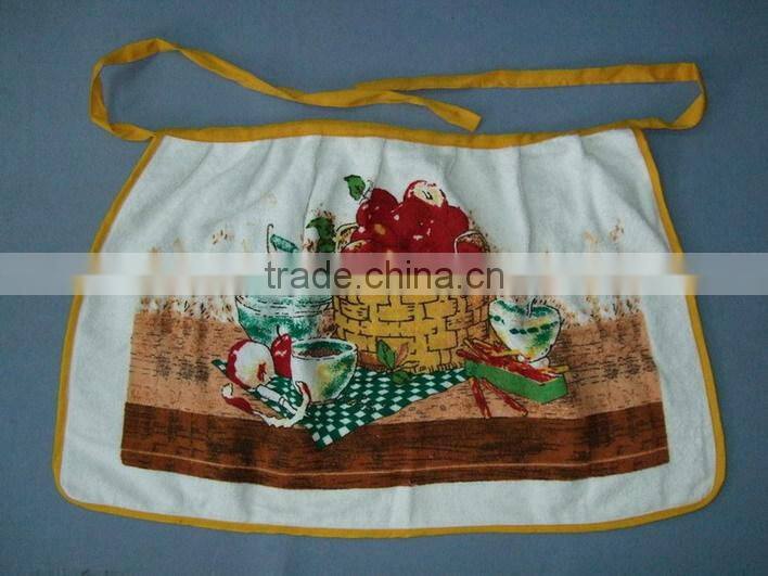 cotton frabric terry cotton pigment printing waist apron