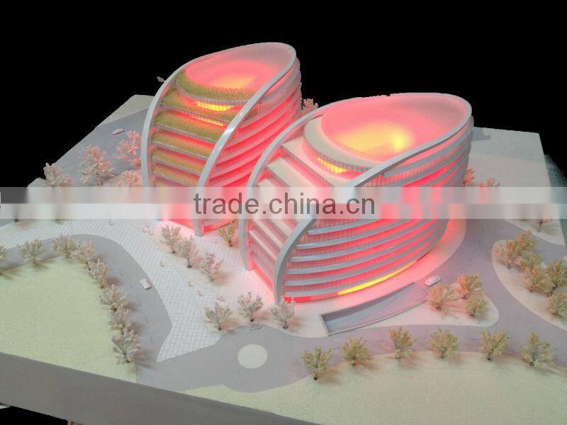 Miniature Architectural model with beautiful LED lights from China