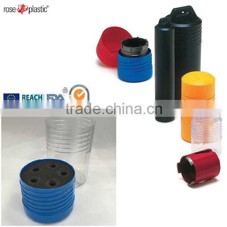 Round plastic protective colorful packaging plastic tubes GP