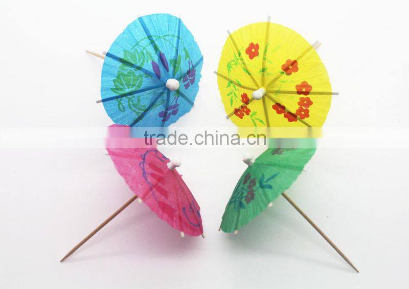 Wholesale Latest boutique small umbrella sign, Technological fruits toothpicks, Cake decoration, Oiled paper umbrella