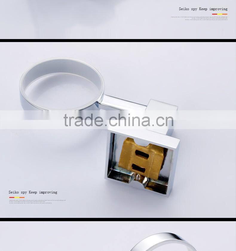 1258 hotel use bathroom accessory brass single cup Square base Tumbler Holder