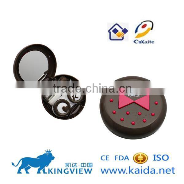 popular ware bows round case for contact lens,kaida contact lens box
