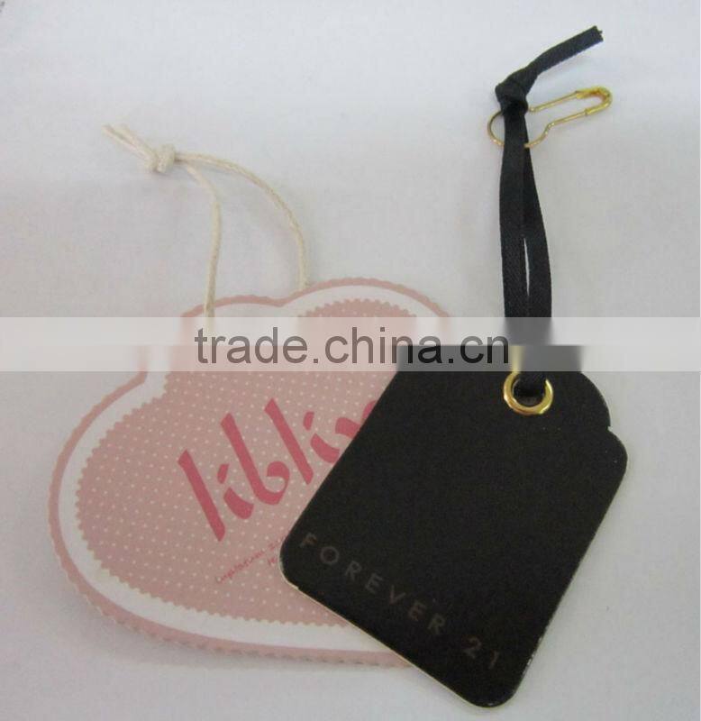 Heart-shaped personalized garment hang tags for clothing