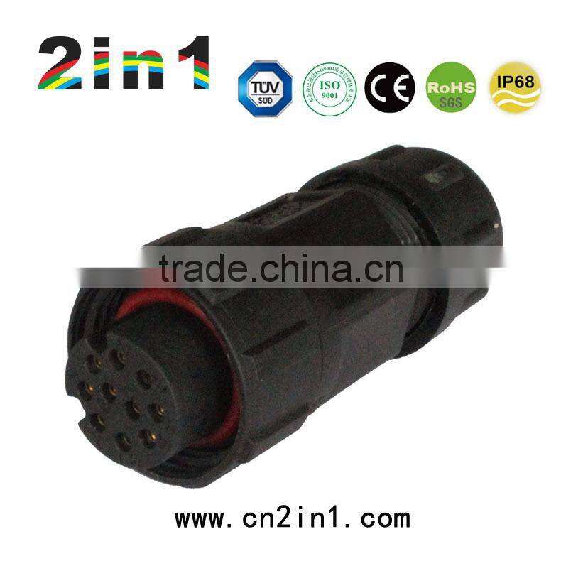 SQ19-10P IP68 Soldering Electric Cable Wire Waterproof Connector