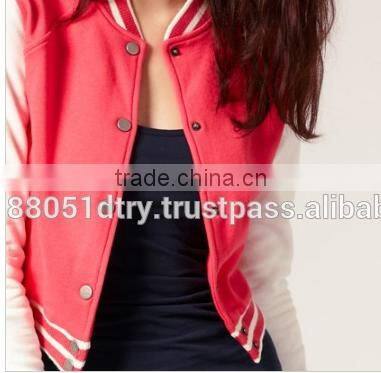 Cropped top varsity jackets for sexy girls 2016 fashion