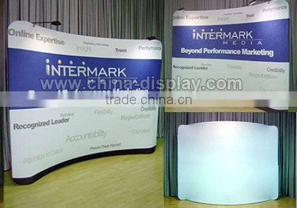 Hot sale curved/straight/S-shape tension fabric wall stand display system