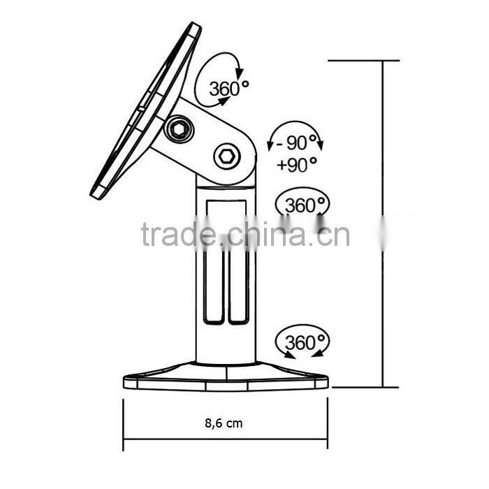 360 degree European hot selling plastic sound speaker wall mount bracket holder stand support