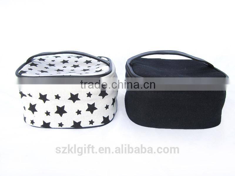 OEM fashion zip lock canvas toiletry bag
