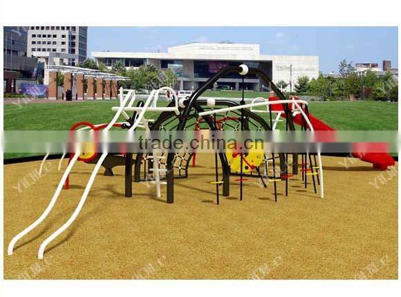 Children loves kindergarten climbing playground