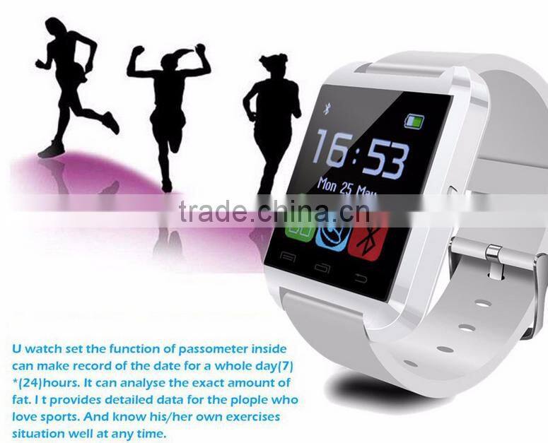 Premium gift fashionable suitable for both men and lady of U8 bluetooth smart watch