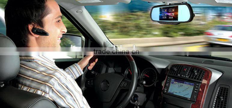 Rearview Mirror Dvr With Dual lens Car Camera 5.0" car camera with android 4.4 operating system