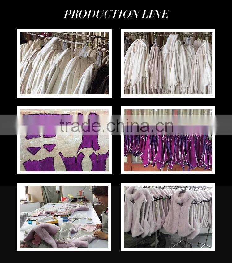 Fashion luxury light purple real women mink fur coat for sale