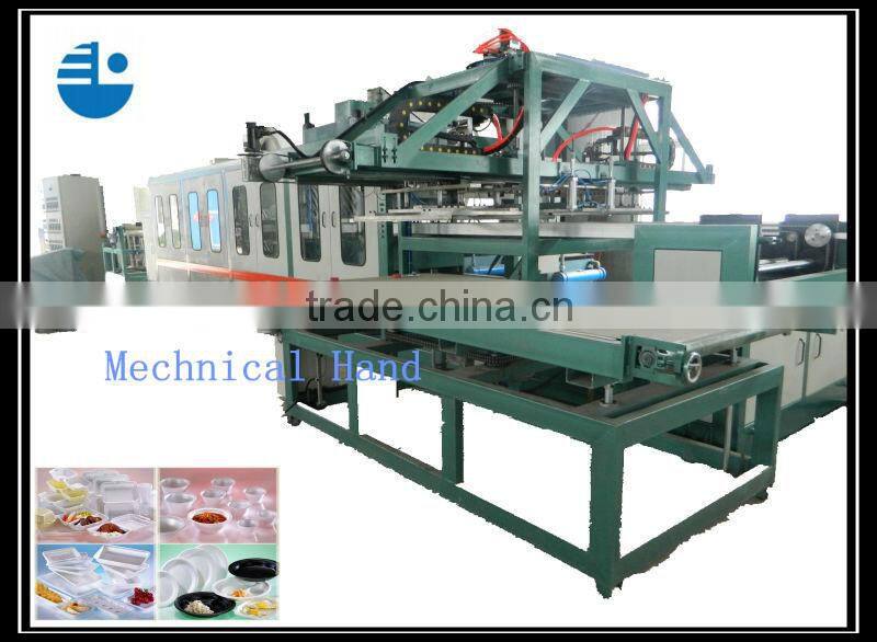 Best Configuration Fully Automatic GPPS Foam Food Container Mechnical Hand Vacuum Forming Machine