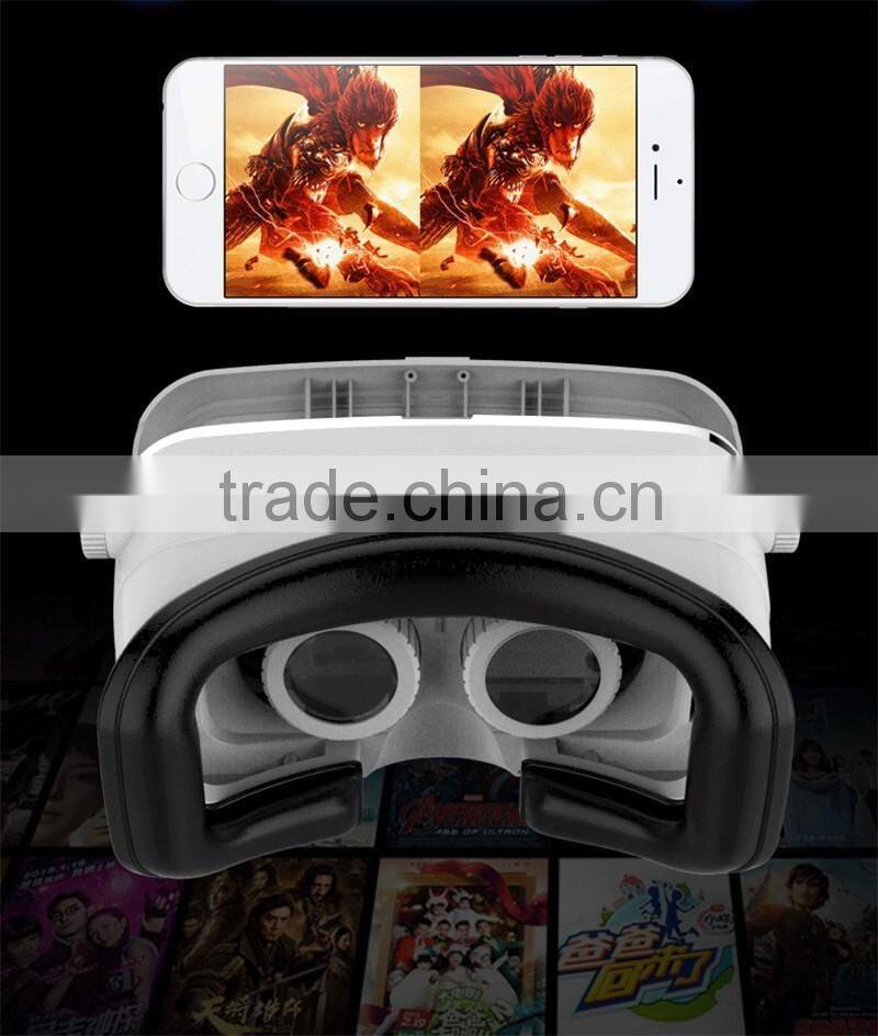 VR Shinecon Virtual Reality 3D Glasses Headset Oculus Rift Head Mount 3D Movies Games Apps 2016 Google Cardboard 2.0