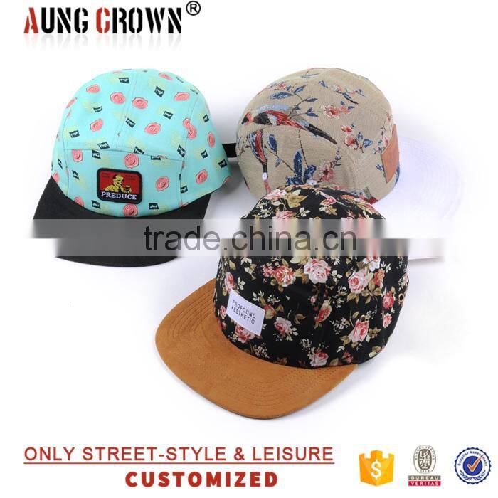 floral custom 5 panel wholesale camper hat