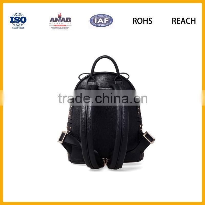 2016 wholesale fashion custom women high school leather laptop bag backpack