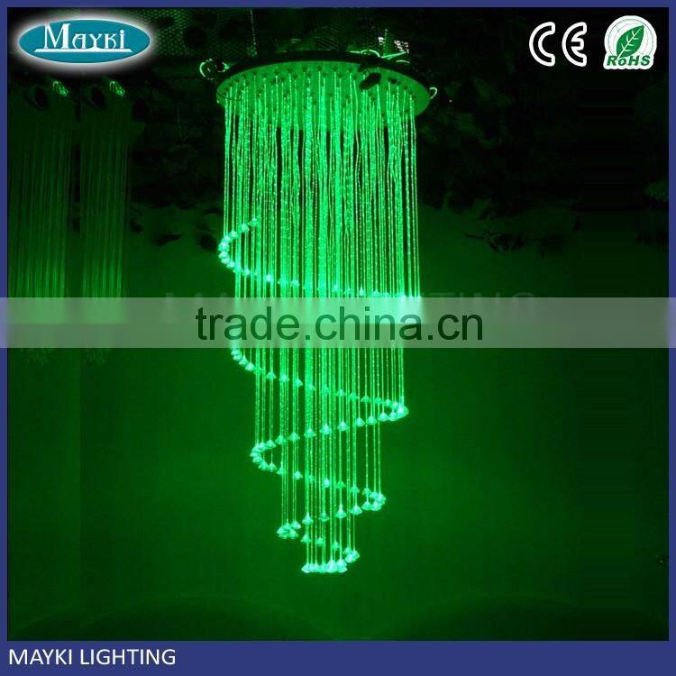 Modren crystal luxury chandelier for hotel used fiber optic chandelier