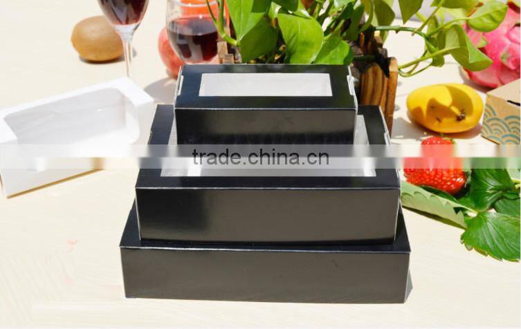 Ecofriendly customized paper sushi box, cheapest disposable sushi packaging box