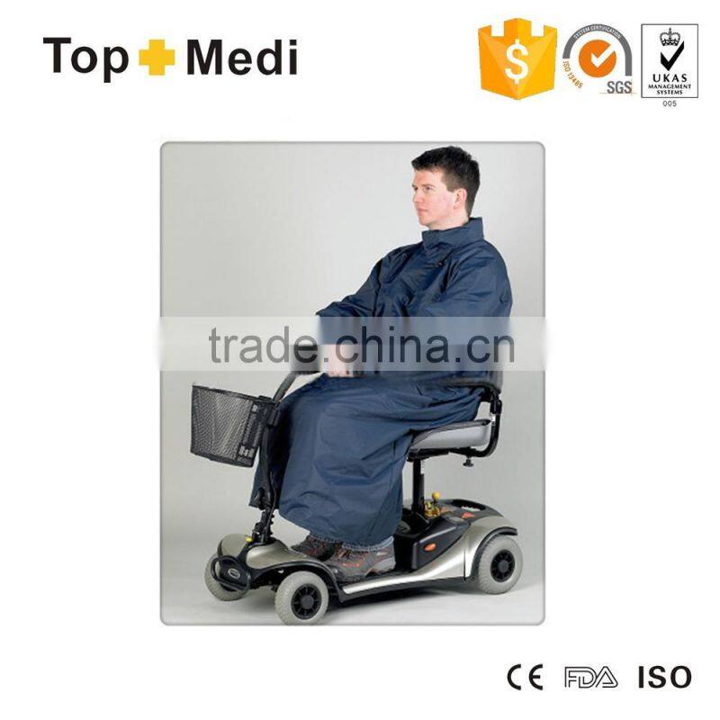 Rehabilitation Therapy Supplies Topmedi Long Scooter Coat warm raincoat for Disabled