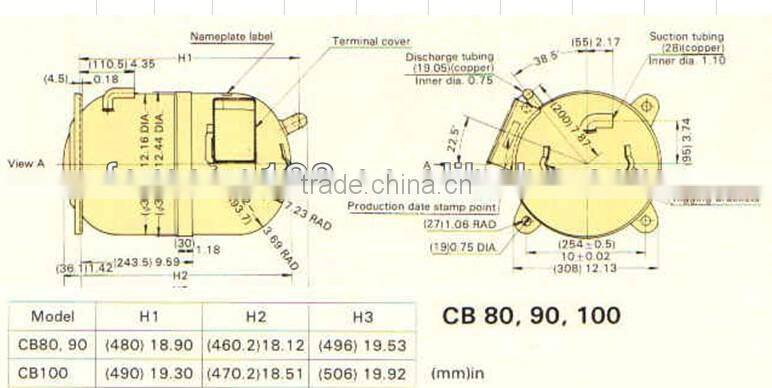 Refrigertion Mitsubishi Compressor CB90,mitsubishi piston compressor,mitsubishi air compressor