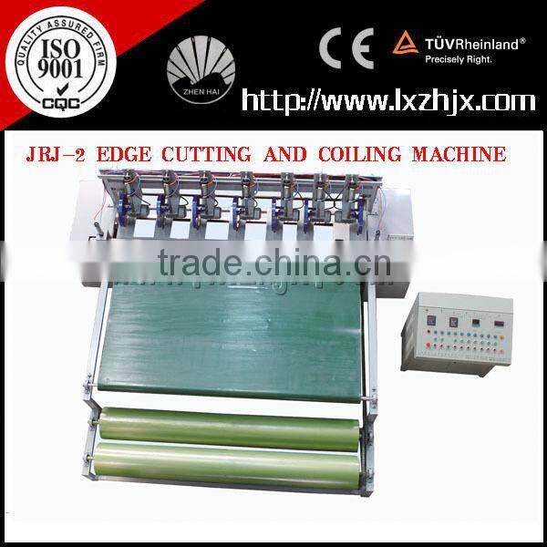 Nonwoven waddings edge cutting and rolling machine , trimming and coiling machine