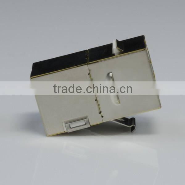 Taiwan Supplier RJ45 8P8C Cat6A 180 Degree Shielded STP Straight Keystone Coupler