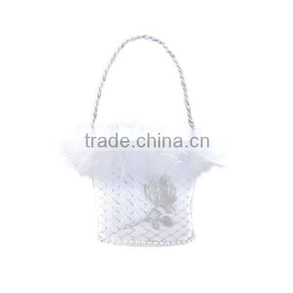 Simple design white wedding sweet bag