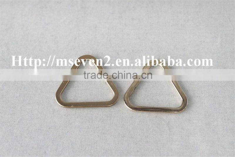 high quality 100% zinc alloy triangle textile garment metal buckles for wholesale