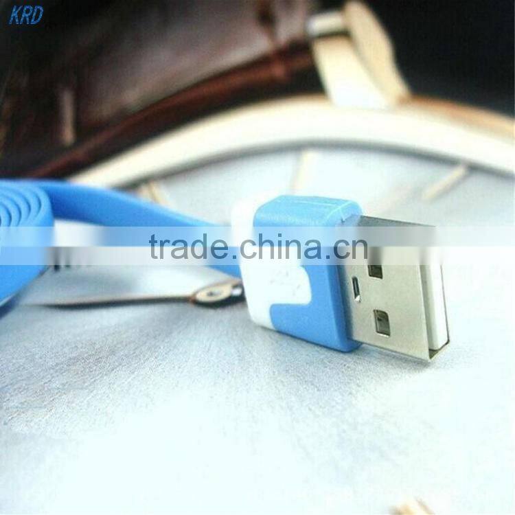 Micro USB 2.0 Cable Data Sync Charger Cable Noodle Cabo Universal USB Charger Cable For Samsung XIAOMI HTC LG X38 Android Phones