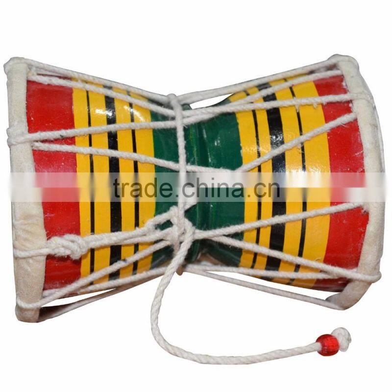 PROFESSIONAL HANDMADE INDIAN RELIGIOUS SHIVA FOLK MUSICAL DAMROO DAMRU