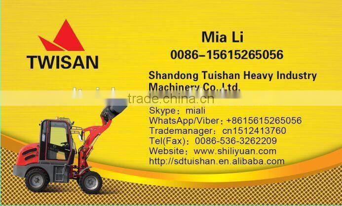 China 4WD 2.5T construction front end loader with various optional tools