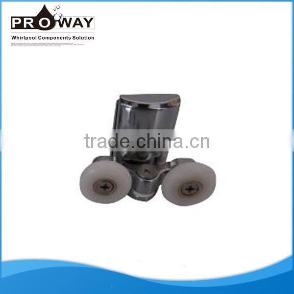 Plastic White Glass Shower Wheels Sliding Doors Rollers