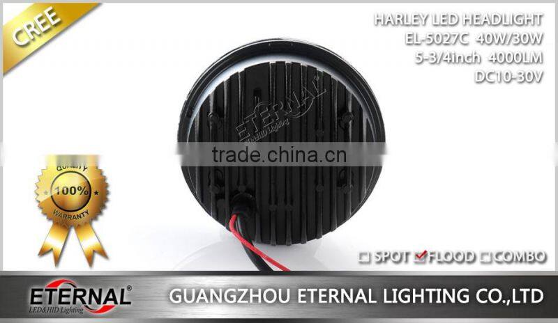 40W 5.75" LED motorcycle headlight Harley projector headlight H4 for Harley universal headlamp replacement kit