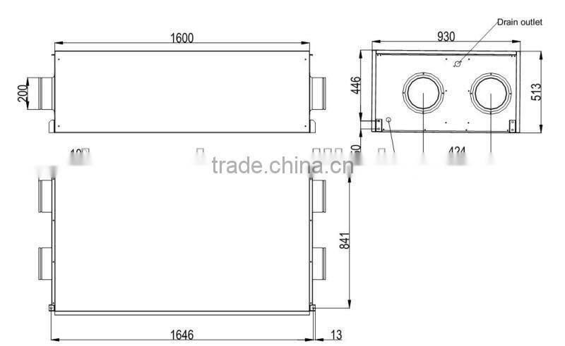 commercial fresh air ventilator with heat pump