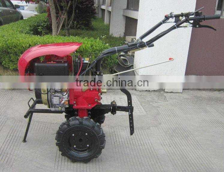 Mini Diesel Tiller,Diesel cultivator,7HP mini diesel tiller with headlighter