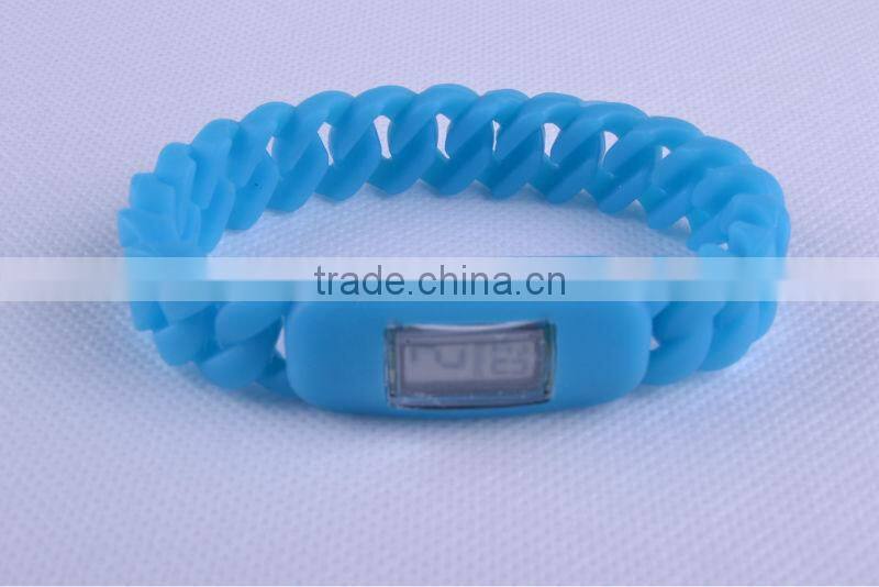 digital silicone twist watch