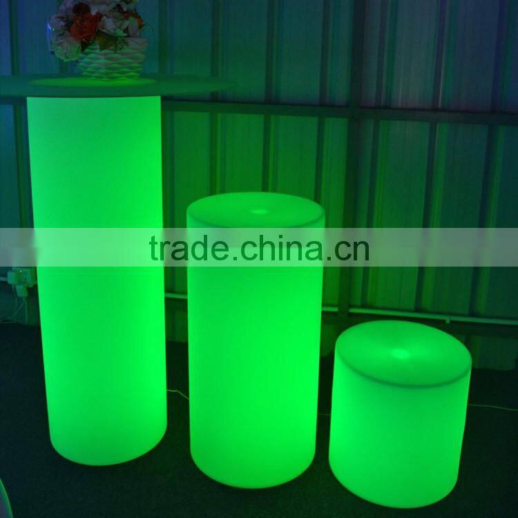 garden lighting cylindrical lamp rechargeable color changing remote control led pillar column light