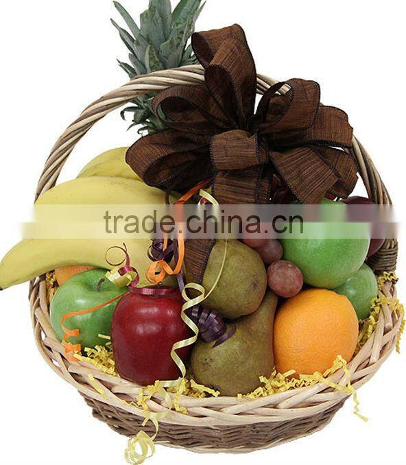 Natural fruit basket decoration tiered fruit basket wicker fruit basket