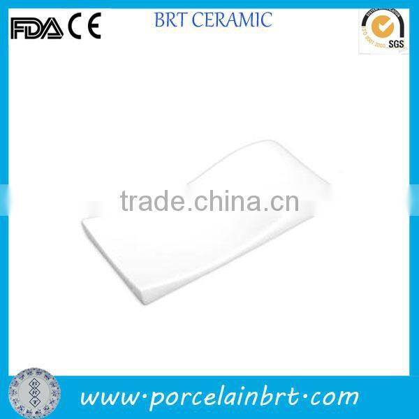 Plain rectangle ceramic Spoon and Fork Holder