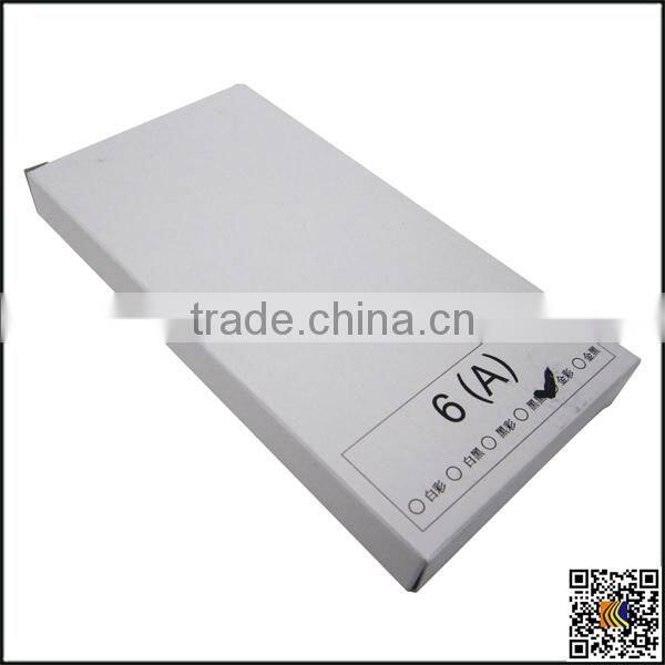 High Quality mobile phone case white paper box cover packaging for iphone 6, custom printed paper box