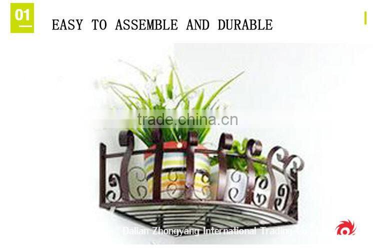 hanging iron flower display stand basket corner storage racks bathroom storage racks