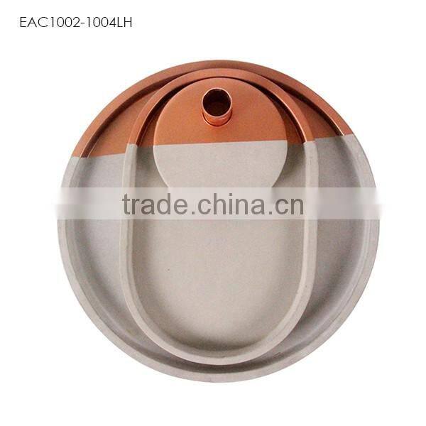 Grey Marble Lazy Susan Rotating Food Presentation Platter Serving Tray, 10" Round Ball Bearings