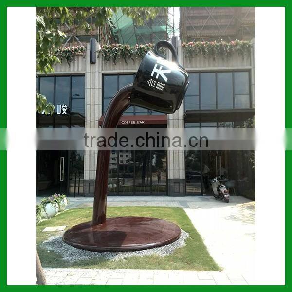 FO-506 cup shape fiberglass sculpture for decor