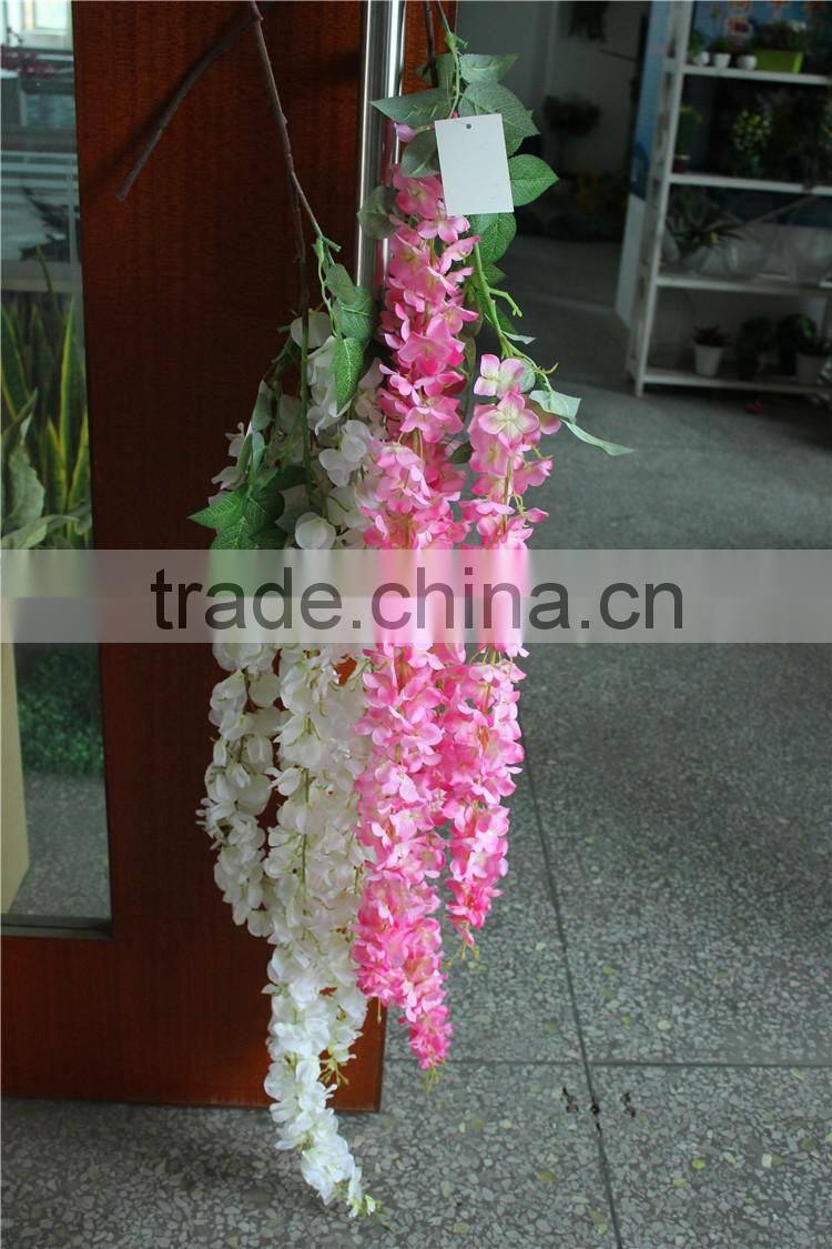 dry vine bulk silk long flower vine wedding party decoration pure white vine