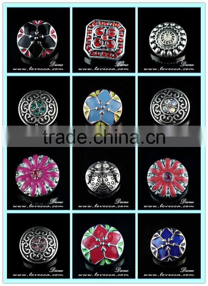 Fashion Jewelery Hot Products Pendant Snap Button Jewelry Necklace Press Snap Necklace With A Chain In Stock