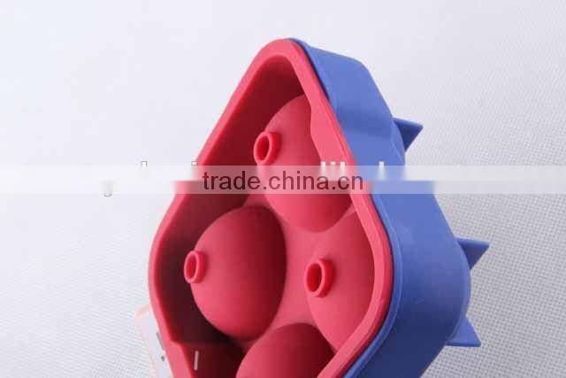 Spherical shell square silicone ice cube mold ice container