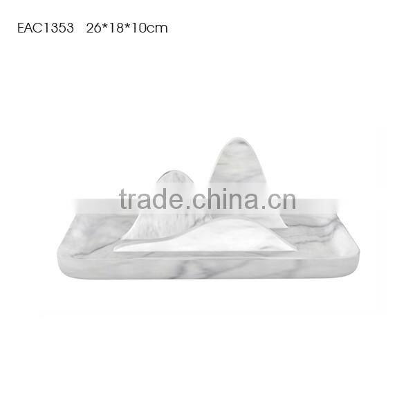 Multi-function beton storage colorful fruit tray serving tray home deco