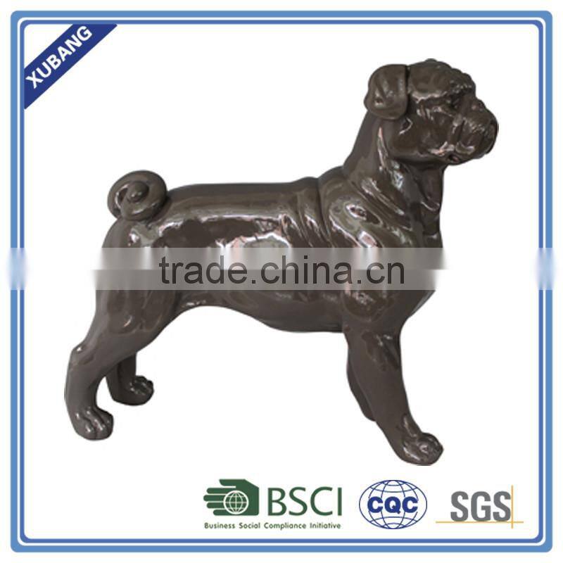 Fashion Poly Resin Right Hand Side Standing Dog Decor Figurine