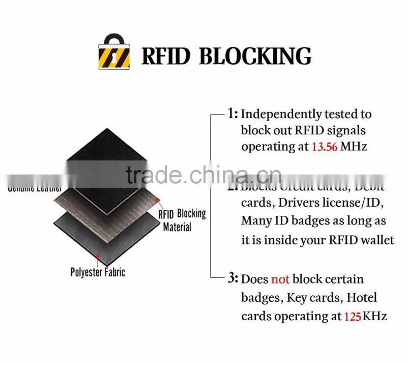 RFID Wallet Mens Slim Leather RFID Blocking Front Pocket Wallet Thin Card Holder